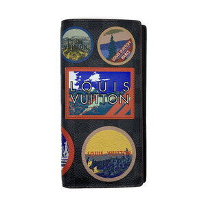 Louis Vuitton Bifold Long Wallet Canvas Graphite Black Red Blue